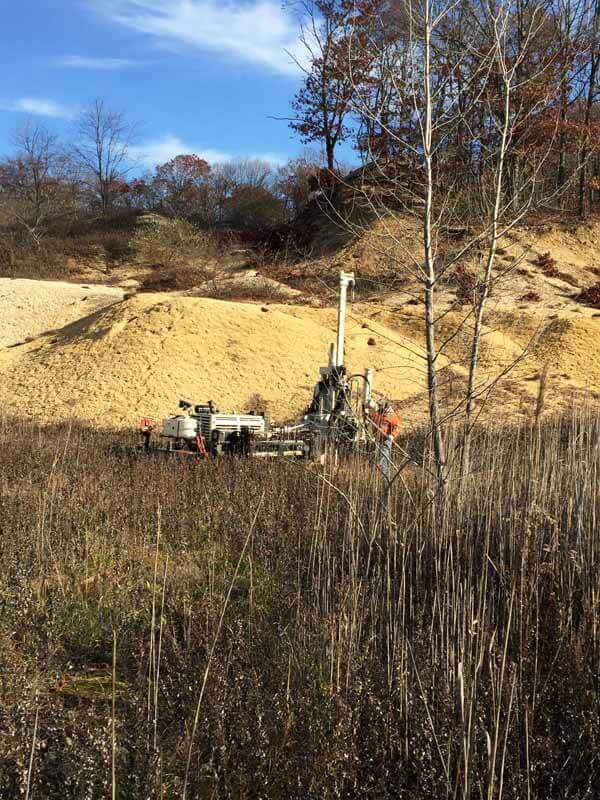 EPhase 2 uses the auto drop hammer on the 6712DT to complete geotechnical borings close to nowhere!