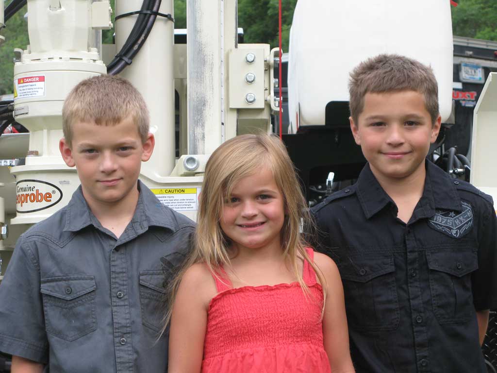 The next generation: Devon, 11; Korah, 6; and Dain, 9