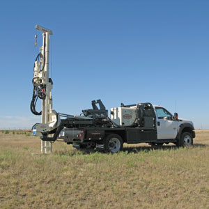7800 drill truck for direct push power in comfortable chassis