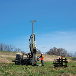 7822DT rotary drilling rigs capability with direct push finesse