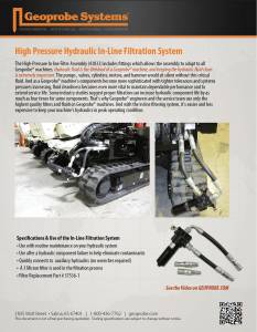 High Pressure Hydraulic In-Line Filtration System