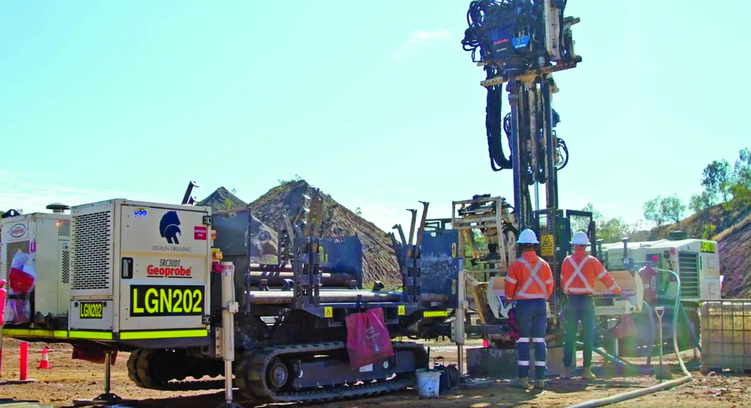 Legion Drilling relies on the Geoprobe® 8150LS and SRC30DT for continuous high-quality core recovery and safter, more efficient sonic drilling operations.