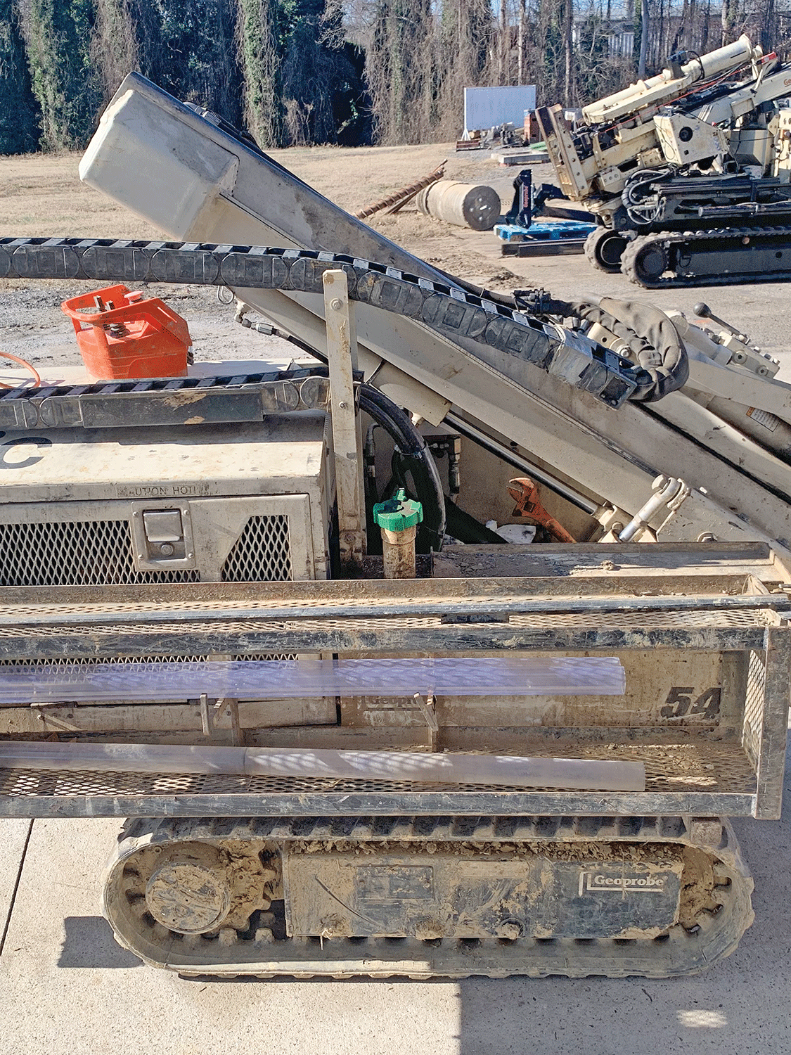 Beyond routine drilling maintenance like fluid changes, this 54LT gains a new hammer installed by expert service technicians at Geoprobe® Hickory, North Carolina, service center. 
