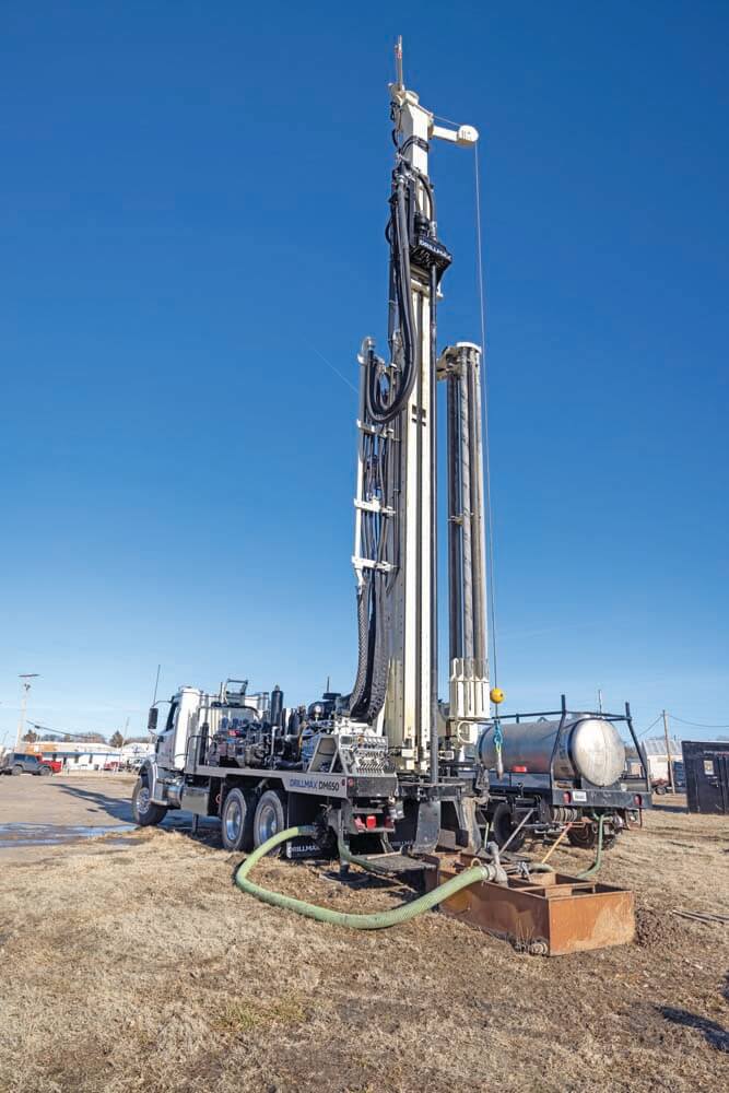 Components of a drilling rig like the DM650 contribute to its ability to drill deeper, bigger holes. 