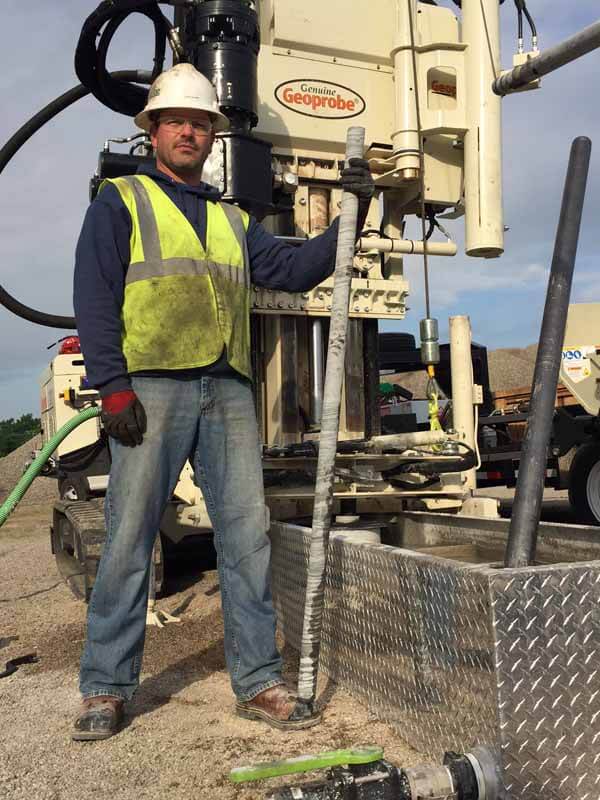 John Durbin says it’s a mighty fine 5-ft. rock core pulled with their 3230DT! John and Josh Caldwell spent a couple days in Kansas training on their new sonic, and successfully pulled this sample at their first rock coring site.
