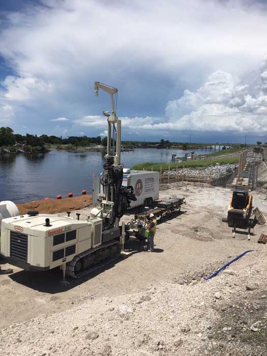 GFA International uses their 8150LS rotary sonic at the Herbert Hoover Dike, which is part of a rehabilitation project they’ve been working on since 2008.