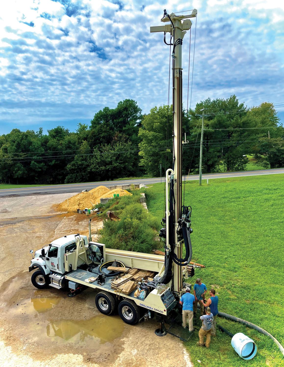 Adding DM450 drill rig models doubles customer service offerings. Photo by: Nathan Rials