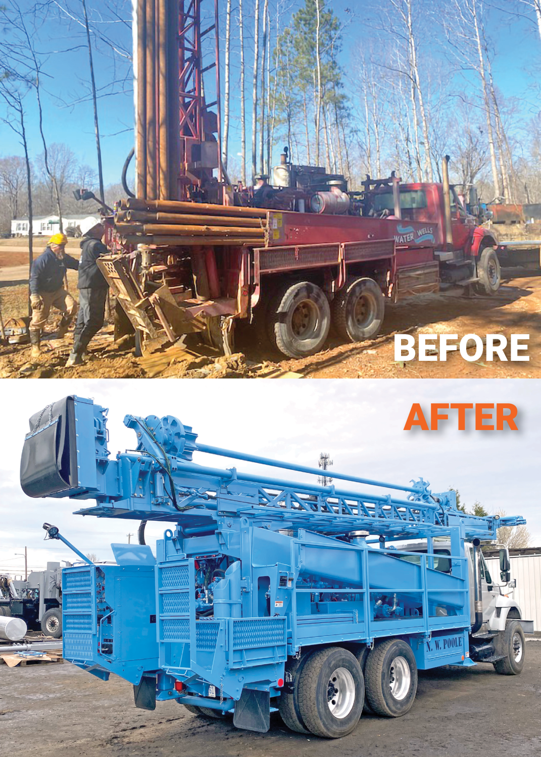 Refurbished Schramm T450 outperforms expectations for family-owned well drilling business.