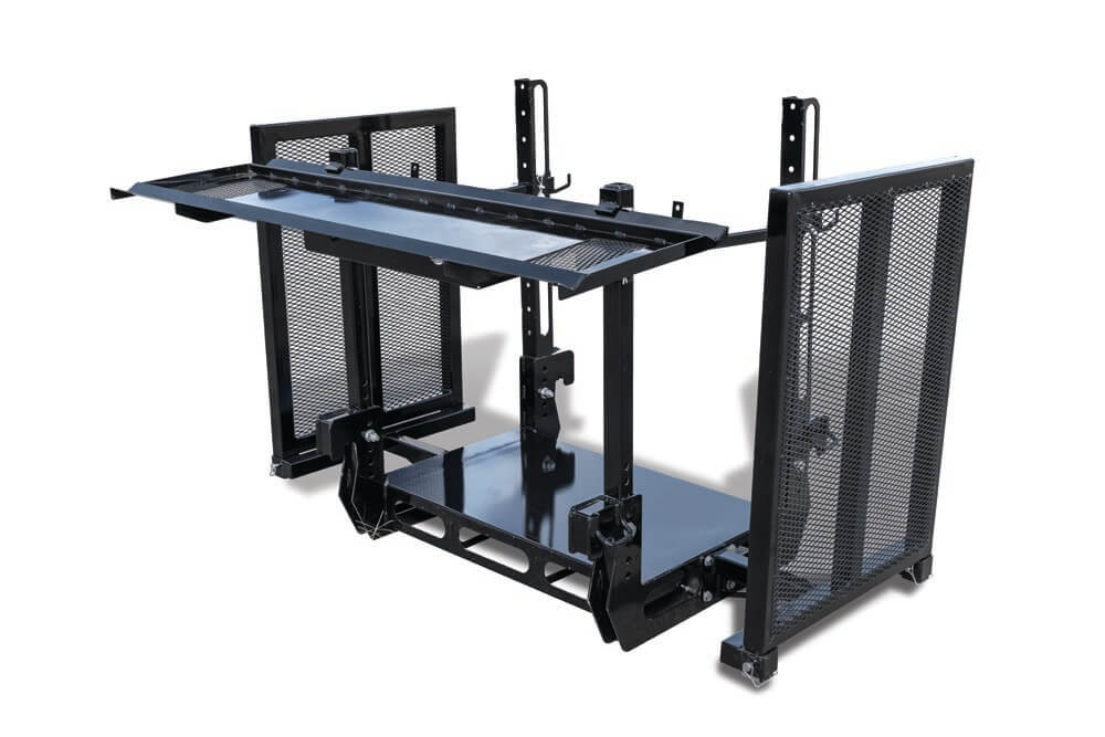 Pipe rack designed to simplify transporting tooling.