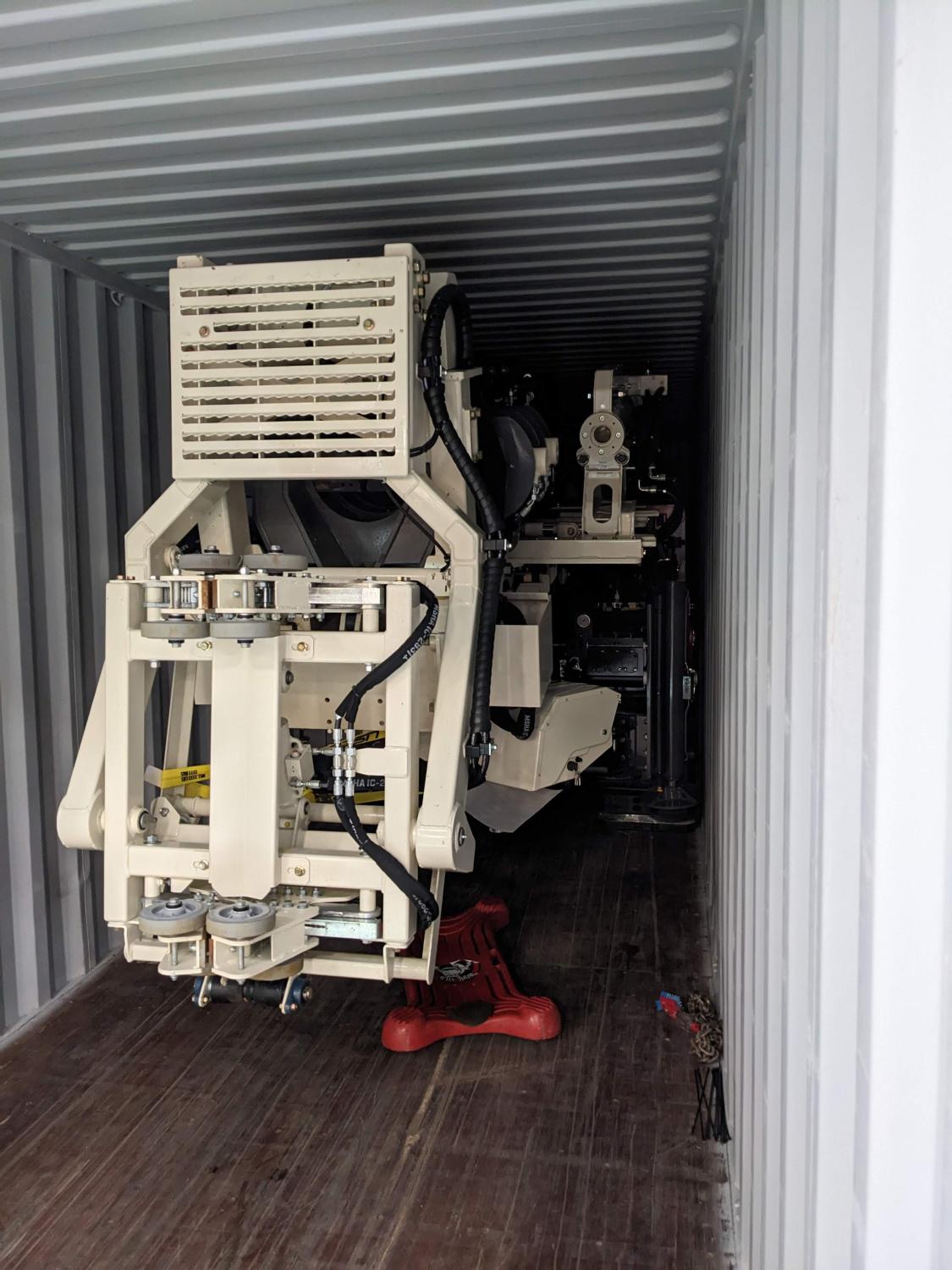 The 8150LS fits inside a 40-ft. shipping container - perfect for overseas shipment.