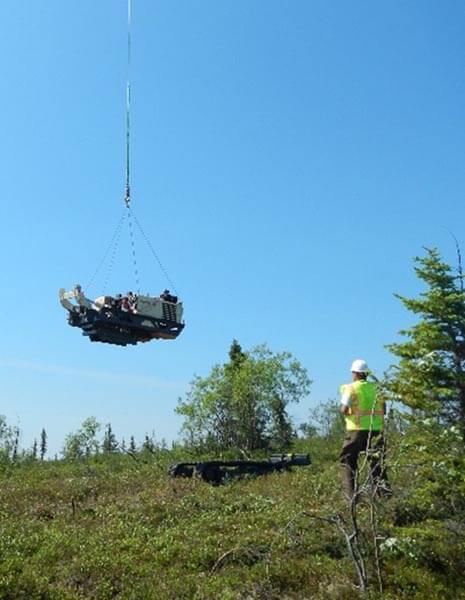 Engineered by Geoprobe® in three components, the 6712DT can be efficiently transported by helicopter to remote sites.