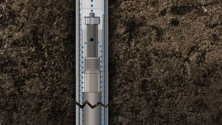 The SDW45 sonic system allows water to flow around the sampler sheath.