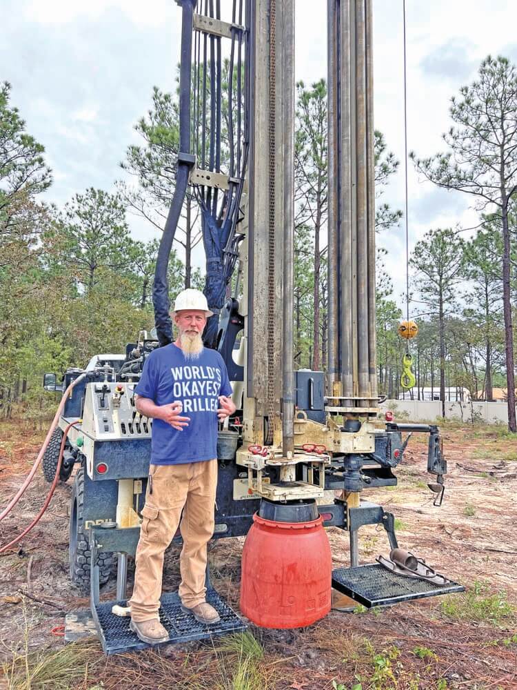DM250 provides drilling speed to complete multiple wells per day especially compared to cable tool rig.