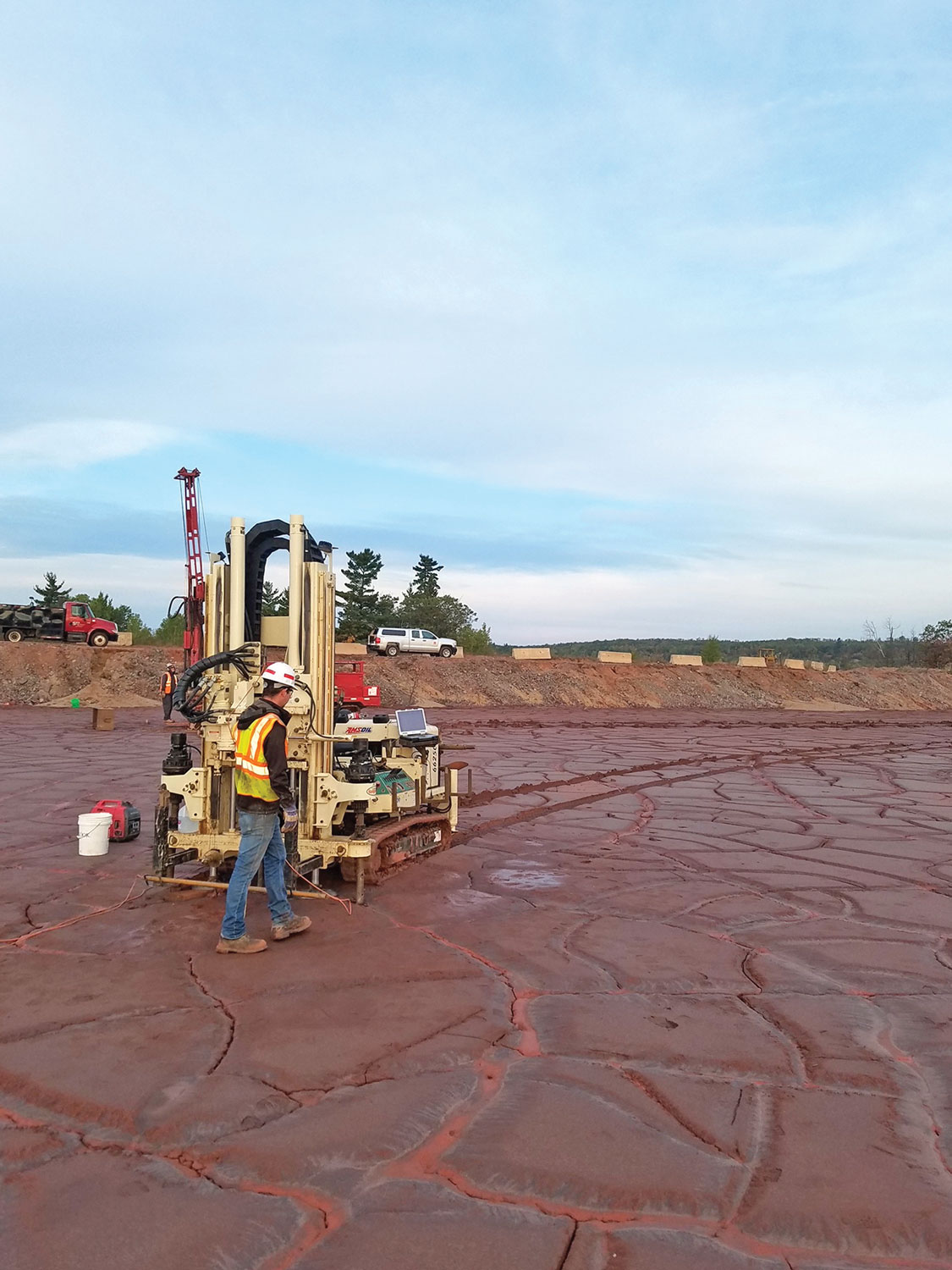 Ease of picking arrival times and producing reports along with using a standard cable with the Geoprobe® seismic CPT module expedites conducting annual geotechnical testing on dams of iron mine tailing basins.
