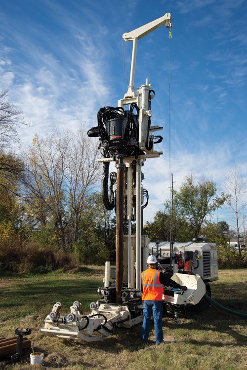Successfully apply sonic drilling rig power to a broad spectrum of applications, in a wide variety of conditions - from hard rock to soft sediment. 