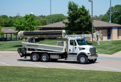 DM450 for deep water well drilling, geothermal, and cathodic protection now comes on an automatic truck chassis to further simplify mobilization.