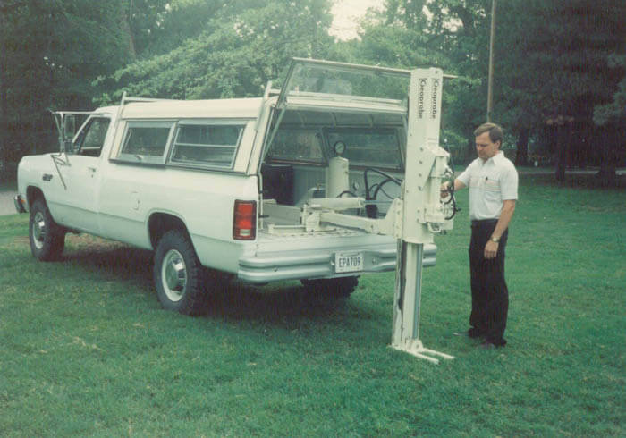 Geoprobe® 8A mounted  in a Dodge pickup