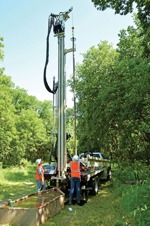 DM250 small water well drilling machines fit in water well and geothermal drilling sites where limited access is a priority.