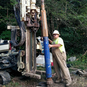 Water wells installed using 7822DT rotary drill rigs