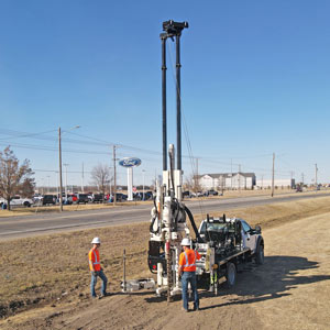 3100GT drilling truck for efficient geotech investigations without requiring a class A/B CDL
