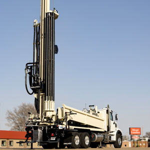 Drill rig can be outfitted as down the hole drill or mud rotary drilling rig