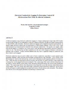 Electrical Conductivity Paper by Wes McCall, M.S.