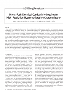 Direct-Push Electrical Conductivity Logging for High-Resolution Hydrostratigraphic Characterization