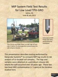 MIP System Field Test Results for Low Level TPH-GRO