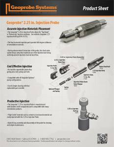 2.25 inch Injection Probe Product Sheet
