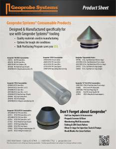 Geoprobe® Consumables & Expendables Product Sheet