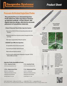 Pressure-Activated Injection Probe Product Sheet