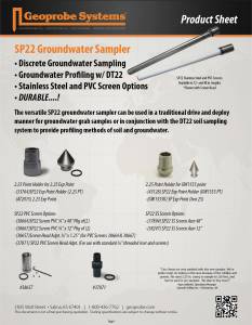 SP22 Groundwater Sampler Product Sheet