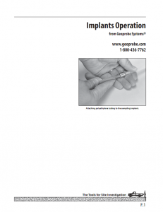 Soil Gas Implants Operation Instructions